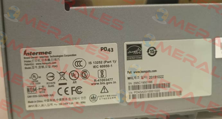 PD43A0310001020 Intermec (Honeywell)