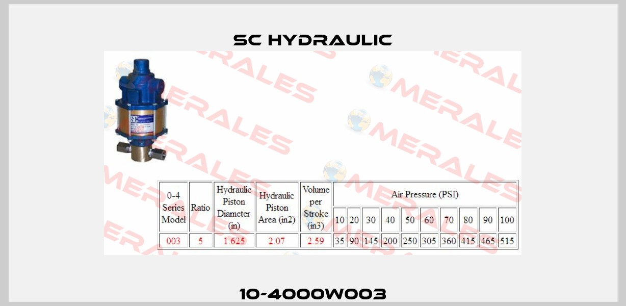 10-4000W003 SC Hydraulic