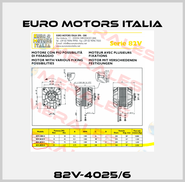 82V-4025/6 Euro Motors Italia