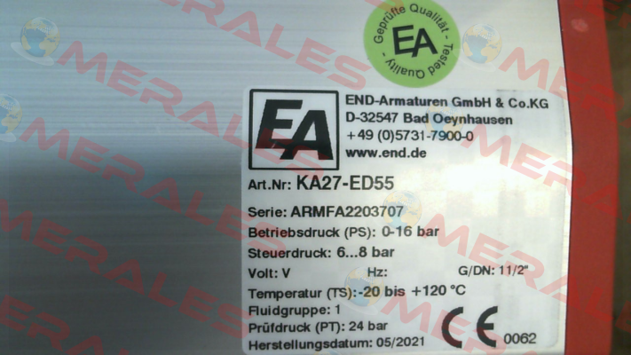 KA27-ED55 End Armaturen