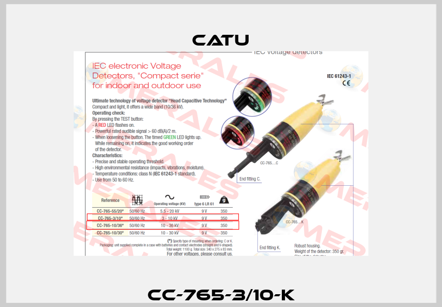 CC-765-3/10-K Catu