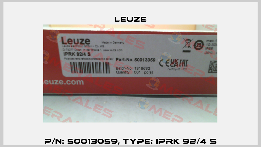 p/n: 50013059, Type: IPRK 92/4 S Leuze