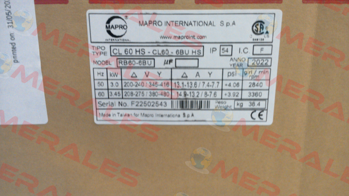 CL 60 HS  kW3 TF Mapro