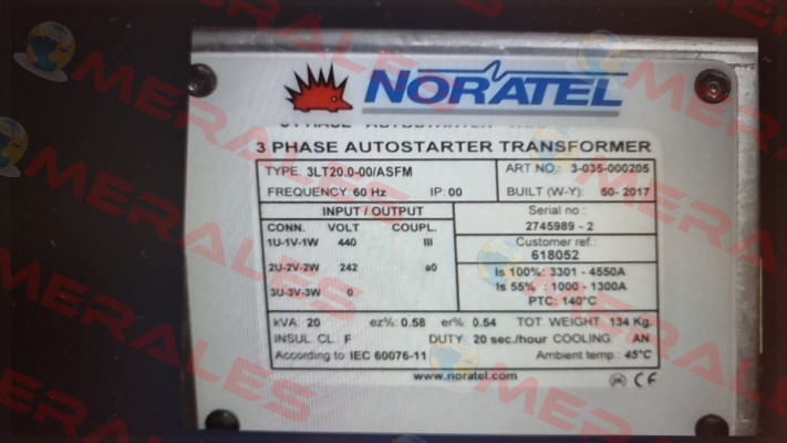 3LT20.0-00/ASFM ОЕМ Noratel