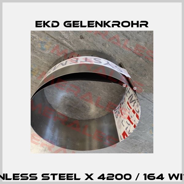 Cover outside stainless steel x 4200 / 164 with 42 band holders Ekd Gelenkrohr