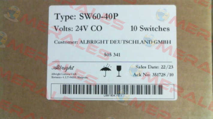 505341 SW 60-40 P 24V CO Albright