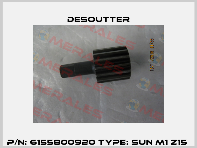 P/N: 6155800920 Type: SUN M1 Z15  Desoutter