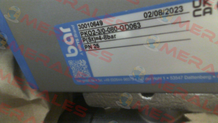 PKO2-3/0-080-GD063 PN25 bar