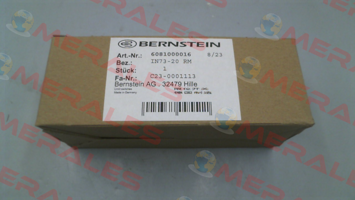 6081000016 / IN73-20 RM Bernstein