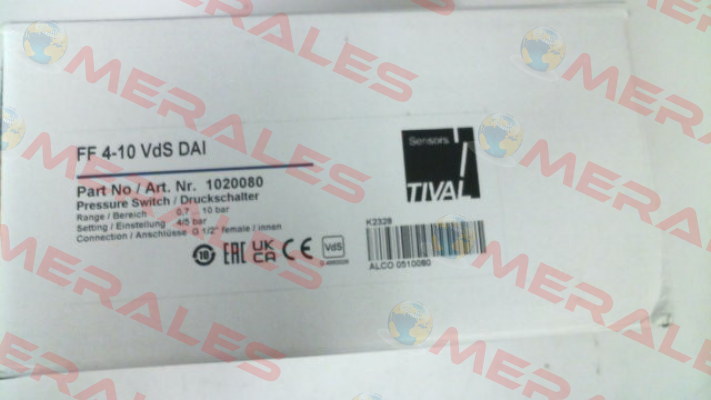 P/N: 1020080, Type FF4- 10 VdS DAI Tival-Sensors