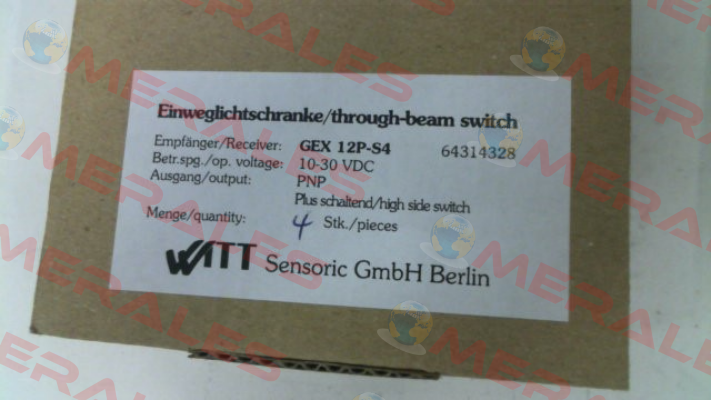 GEX 12P-S4 / 64314328 Witt Sensoric