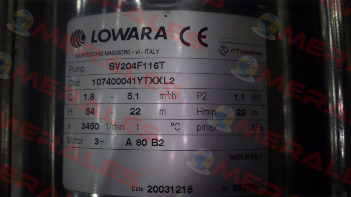 SV204F116T  Lowara