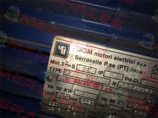CF 100LB4 obsolete, replaced by BA 100 LB4 M.G.M MOTORI