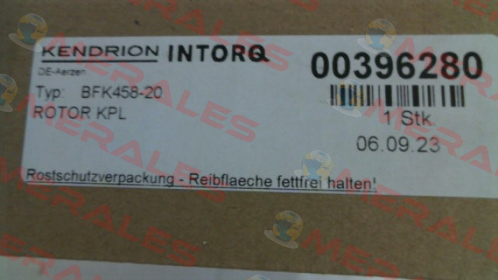 00396280 / Typ INTORQ BFK458 Kendrion