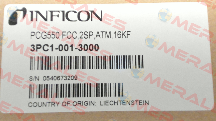 Nr. 3PC1-001-3000 Type PCG550 FCC,2SP,ATM,16KF Inficon